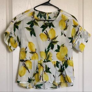 Lemon Short Sleeved Top